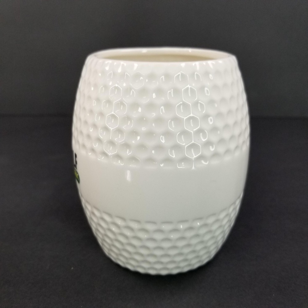 Born To Golf Forced To Work Golf Ball Shaped Ceramic Coffee Mug White Green - Picture 7 of 9